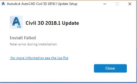 autocad インストール中に致命的なエラー.